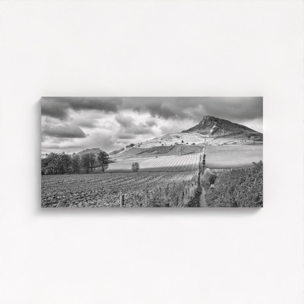 Roseberry Topping black and white - Panoramic Print / Framed / Canvas Photographic Wall Art