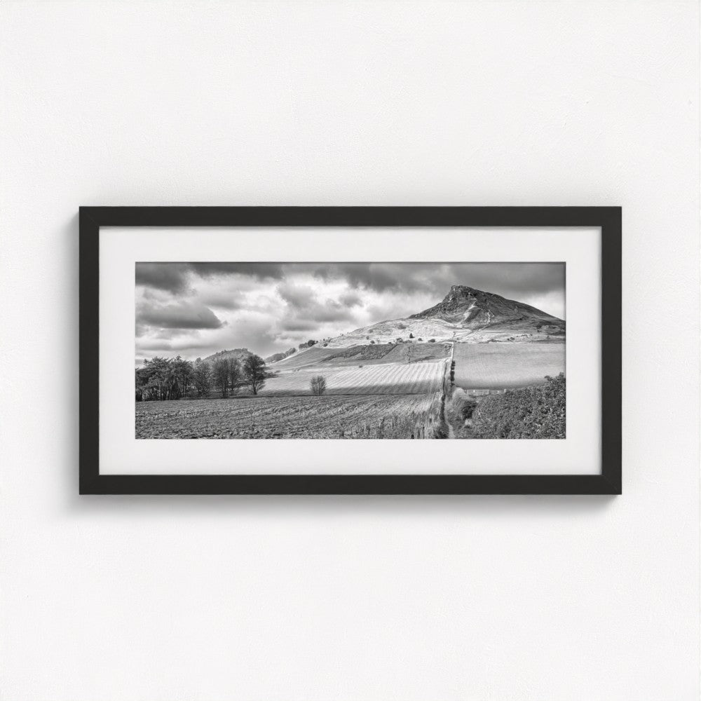 Roseberry Topping black and white - Panoramic Print / Framed / Canvas Photographic Wall Art