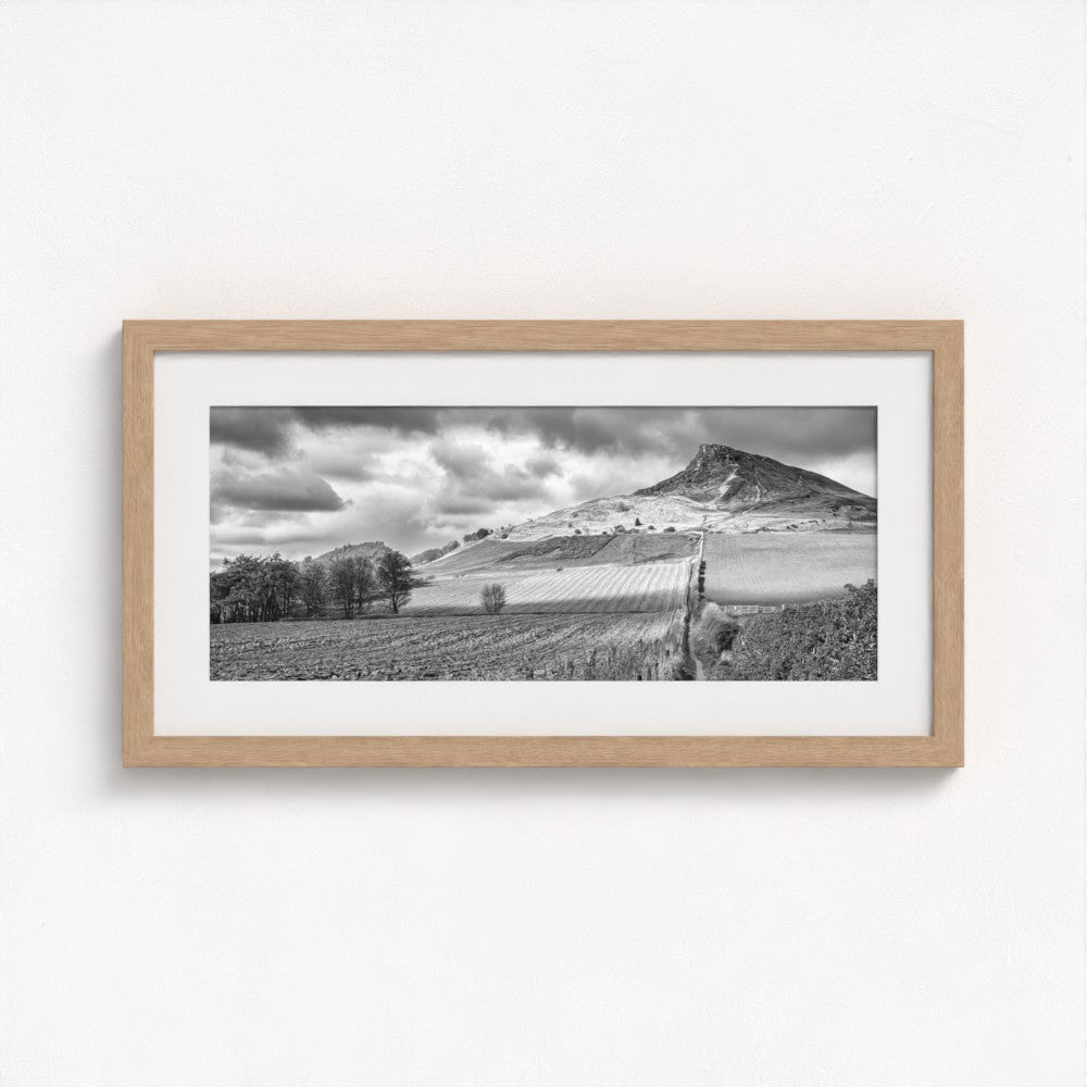 Roseberry Topping black and white - Panoramic Print / Framed / Canvas Photographic Wall Art