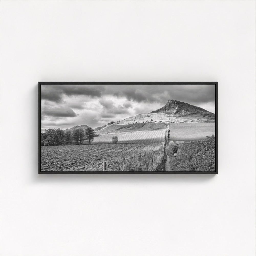 Roseberry Topping black and white - Panoramic Print / Framed / Canvas Photographic Wall Art