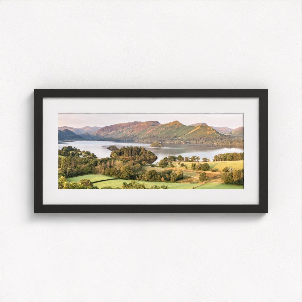 Derwent Water from Castle Head Sunrise - Panoramic Print / Framed / Canvas Photographic Wall Art