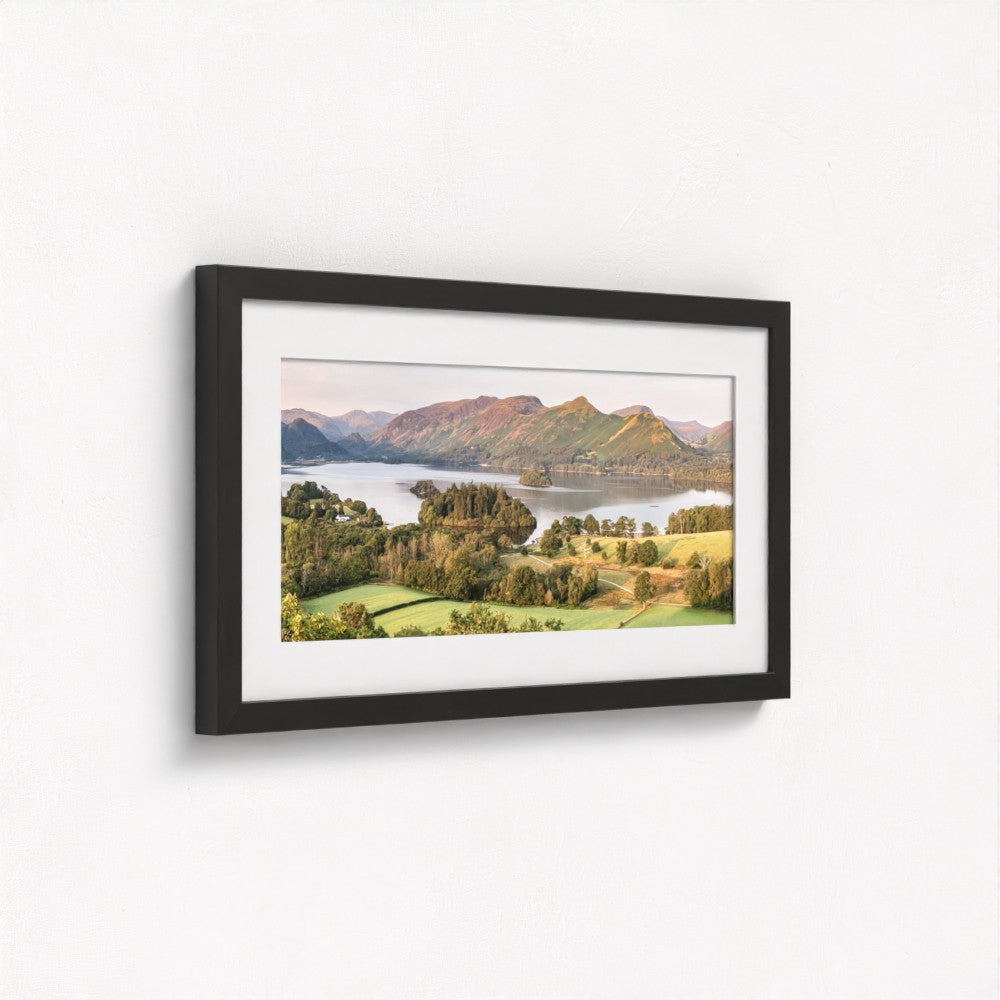 Derwent Water from Castle Head Sunrise - Panoramic Print / Framed / Canvas Photographic Wall Art