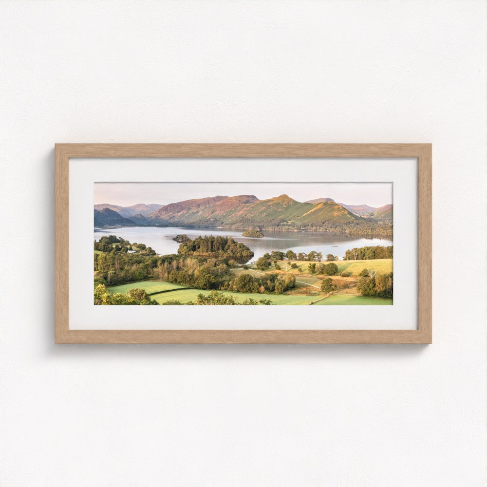 Derwent Water from Castle Head Sunrise - Panoramic Print / Framed / Canvas Photographic Wall Art