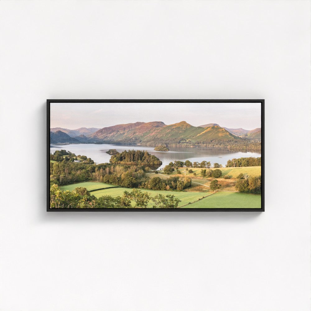 Derwent Water from Castle Head Sunrise - Panoramic Print / Framed / Canvas Photographic Wall Art
