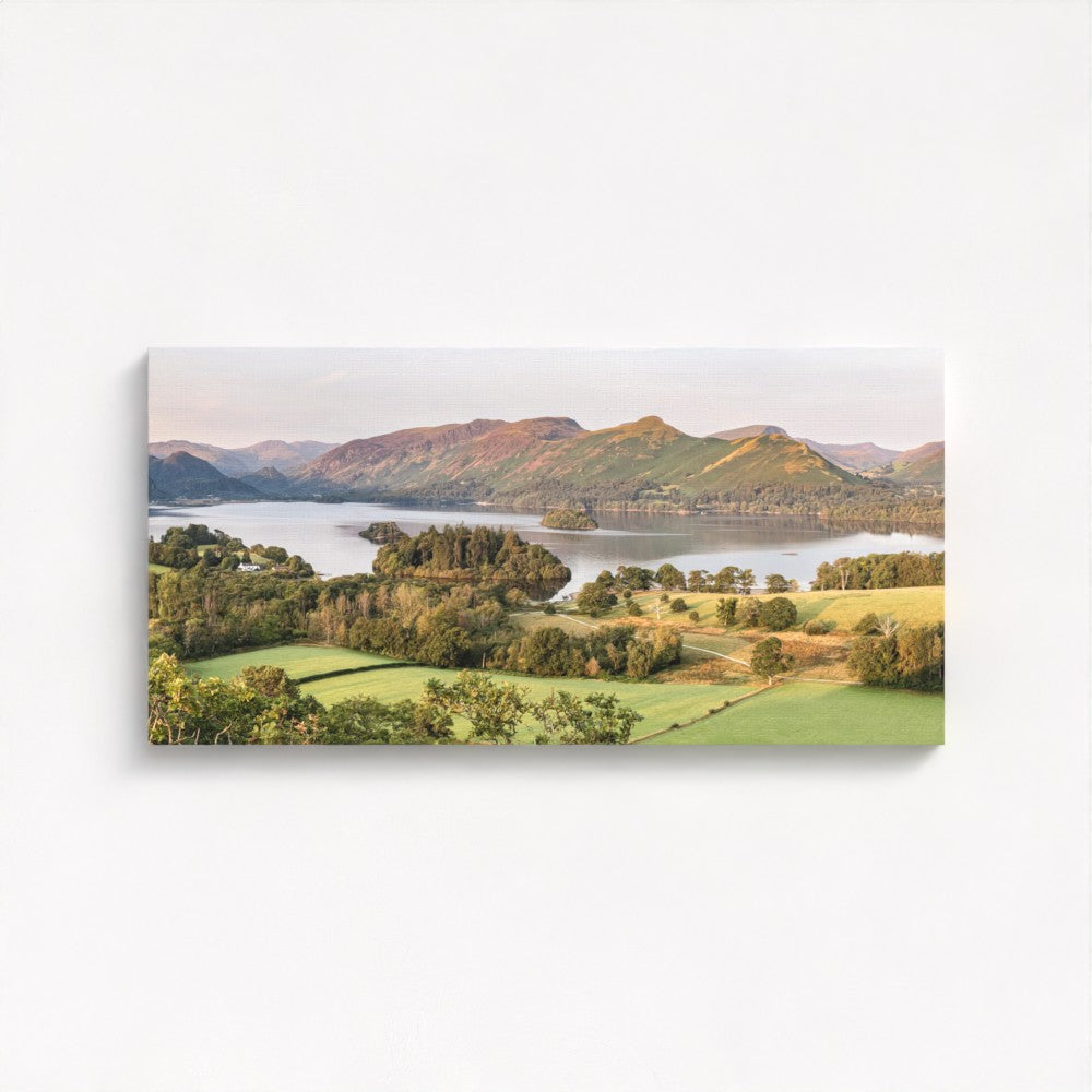 Derwent Water from Castle Head Sunrise - Panoramic Print / Framed / Canvas Photographic Wall Art