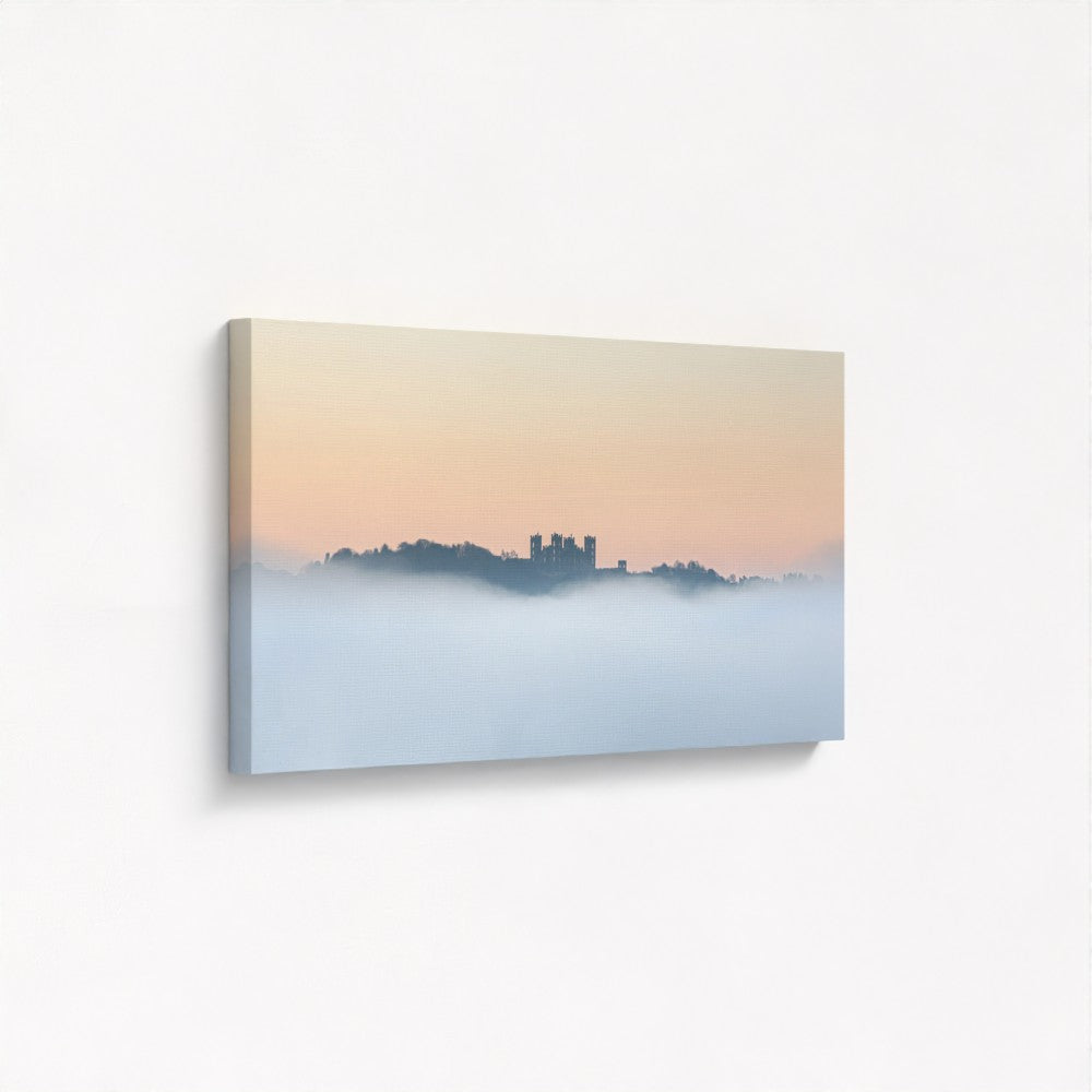 Riber Castle in the mist, Matlock, Derbyshire - Panoramic Print / Framed / Canvas Photographic Wall Art