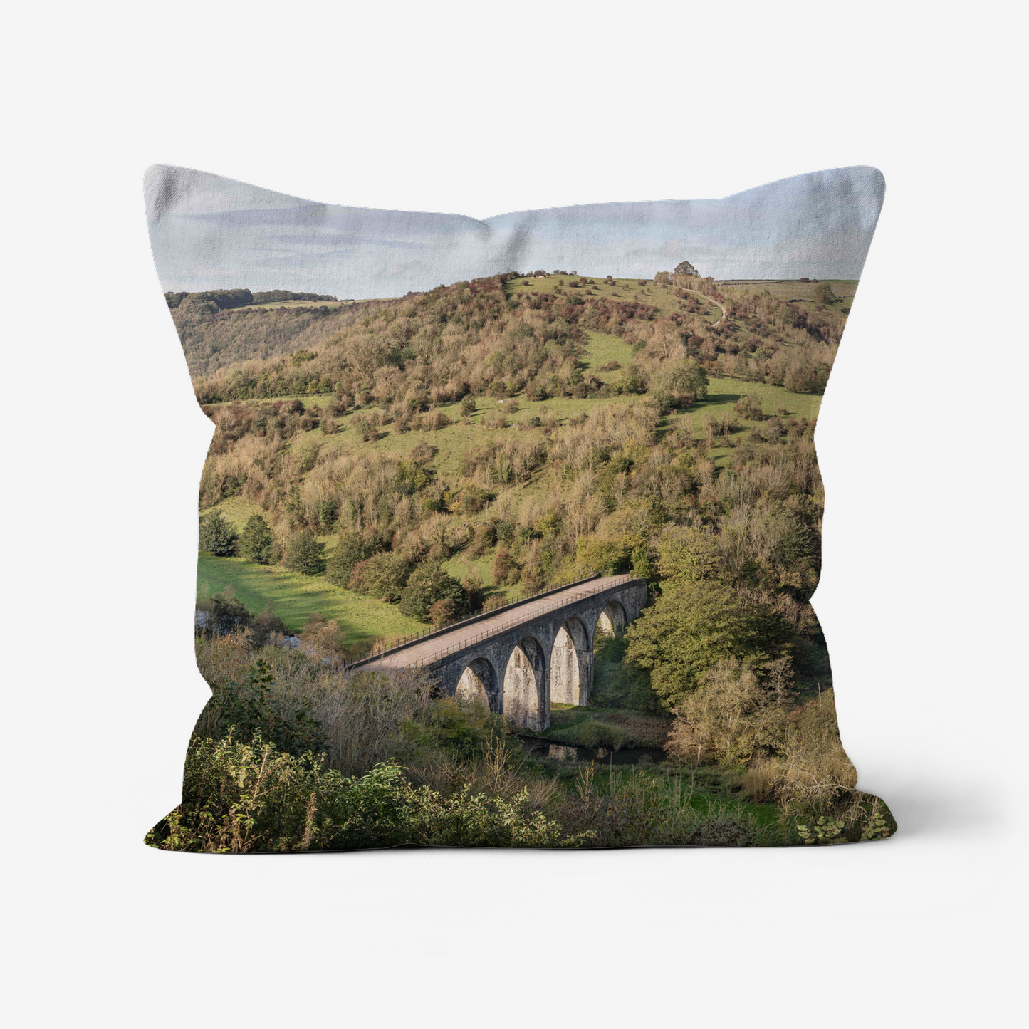 Monsal Head, Peak District - 46x46cm Double Sided Faux Canvas Cushion