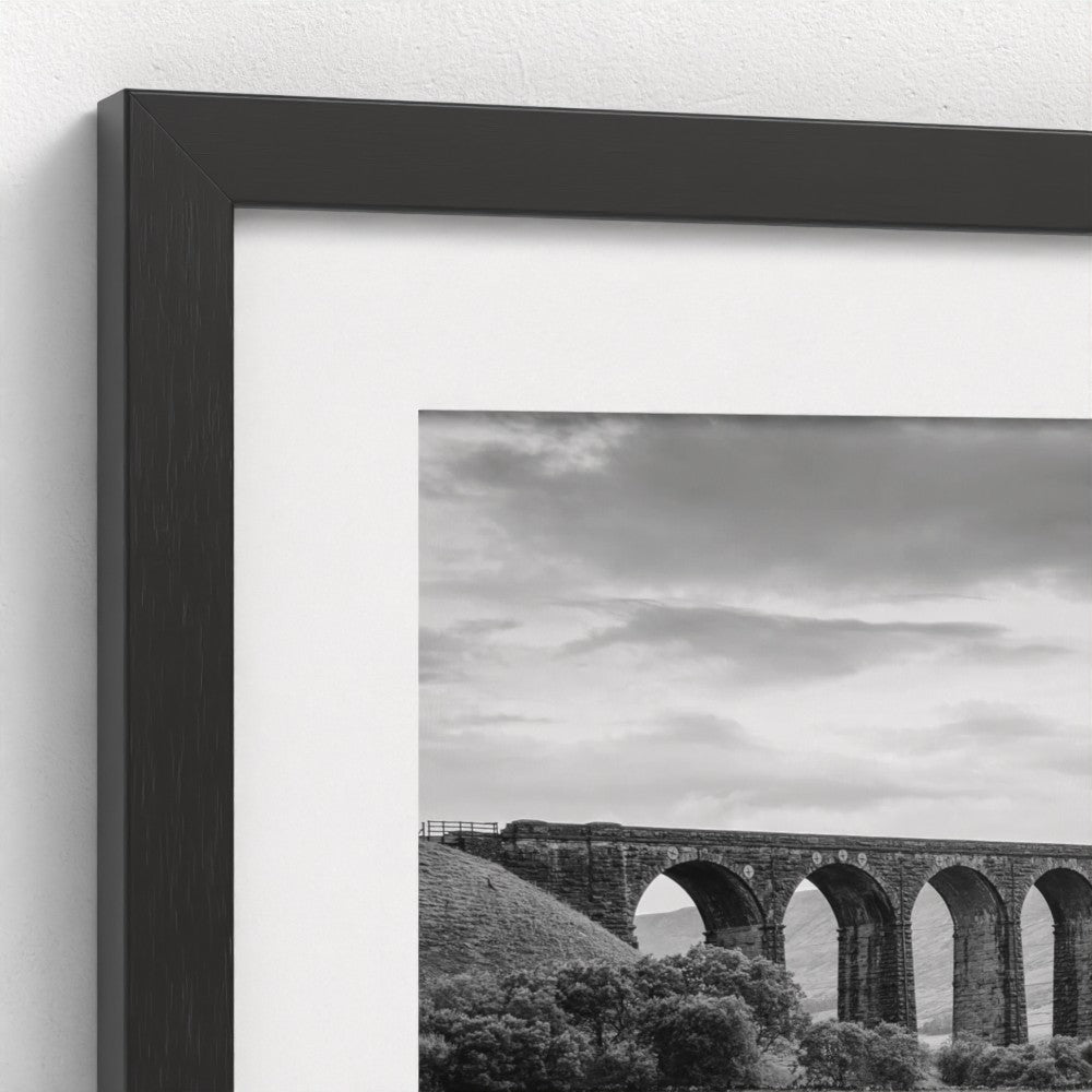 Ribblehead Viaduct black and white, Yorkshire - Panoramic Print / Framed / Canvas Photographic Wall Art