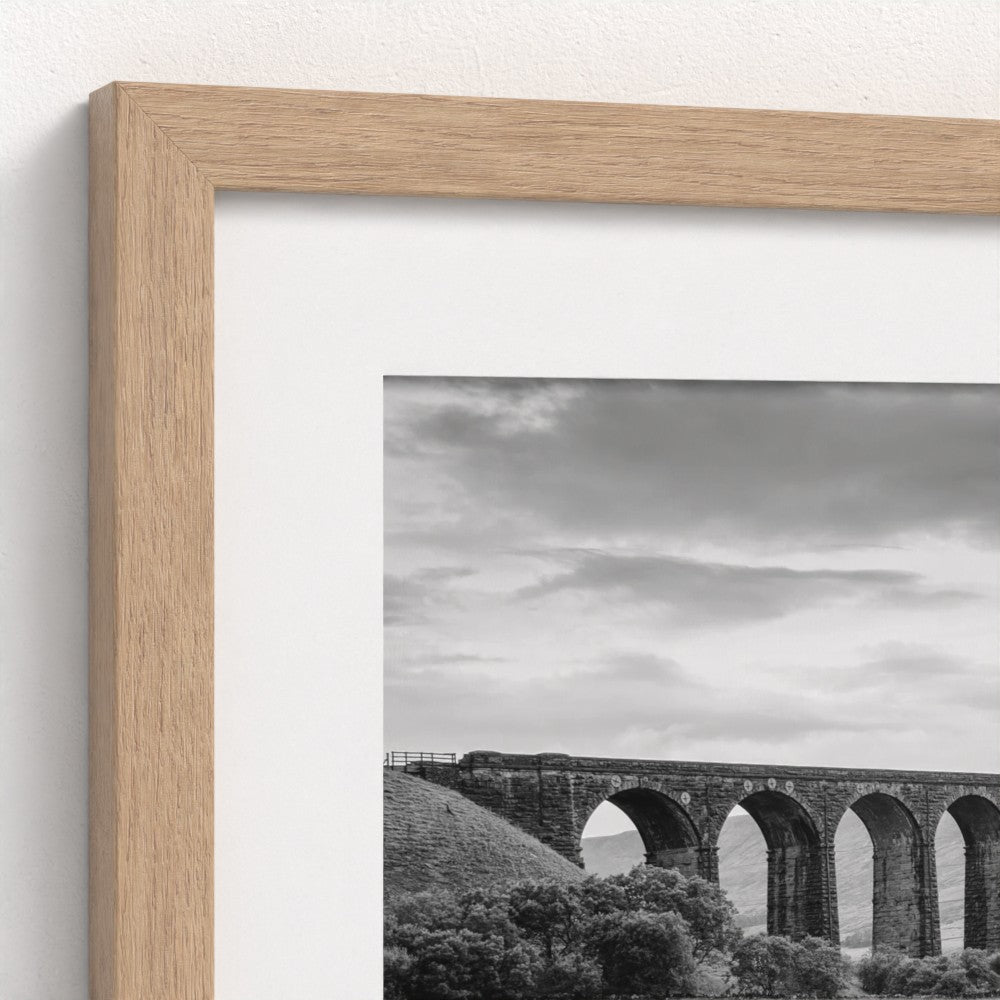 Ribblehead Viaduct black and white, Yorkshire - Panoramic Print / Framed / Canvas Photographic Wall Art
