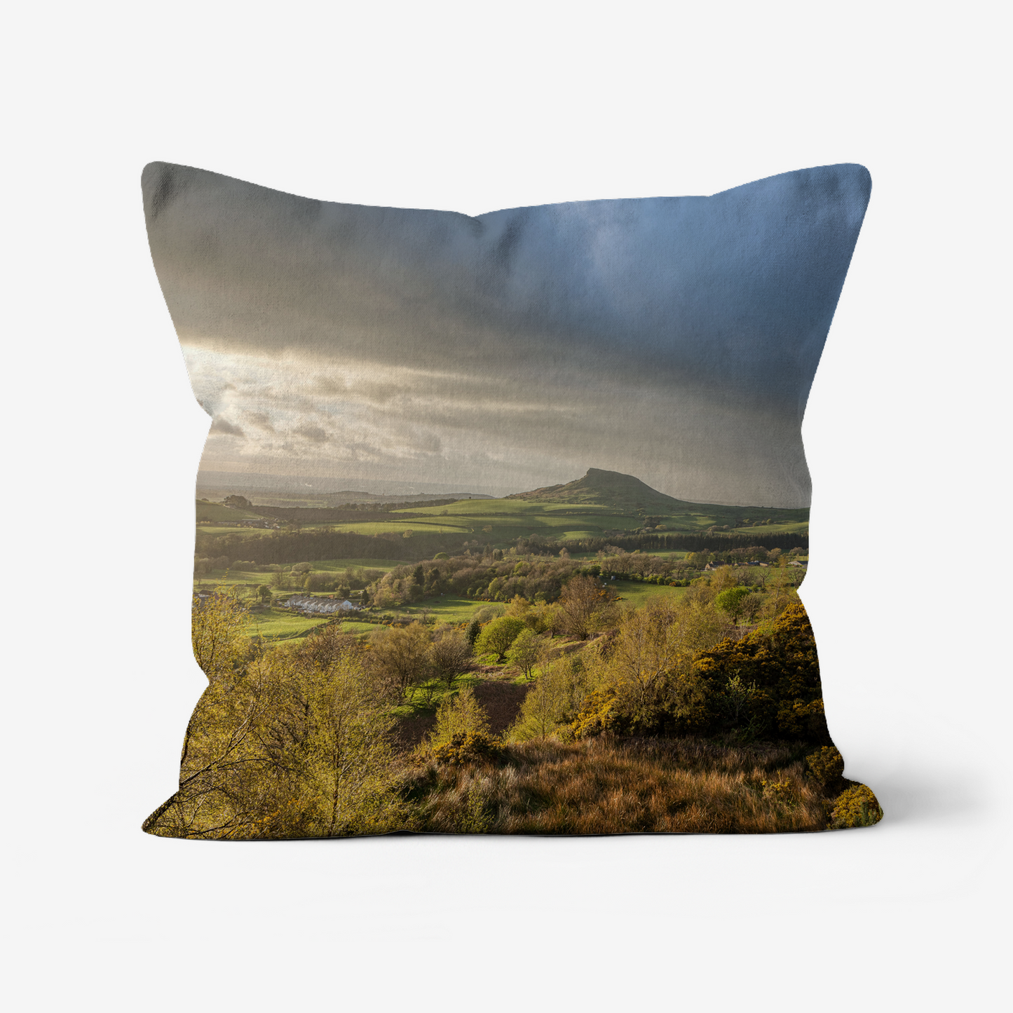 Roseberry Topping, North Yorkshire, - 46x46cm Double Sided Faux Canvas Cushion