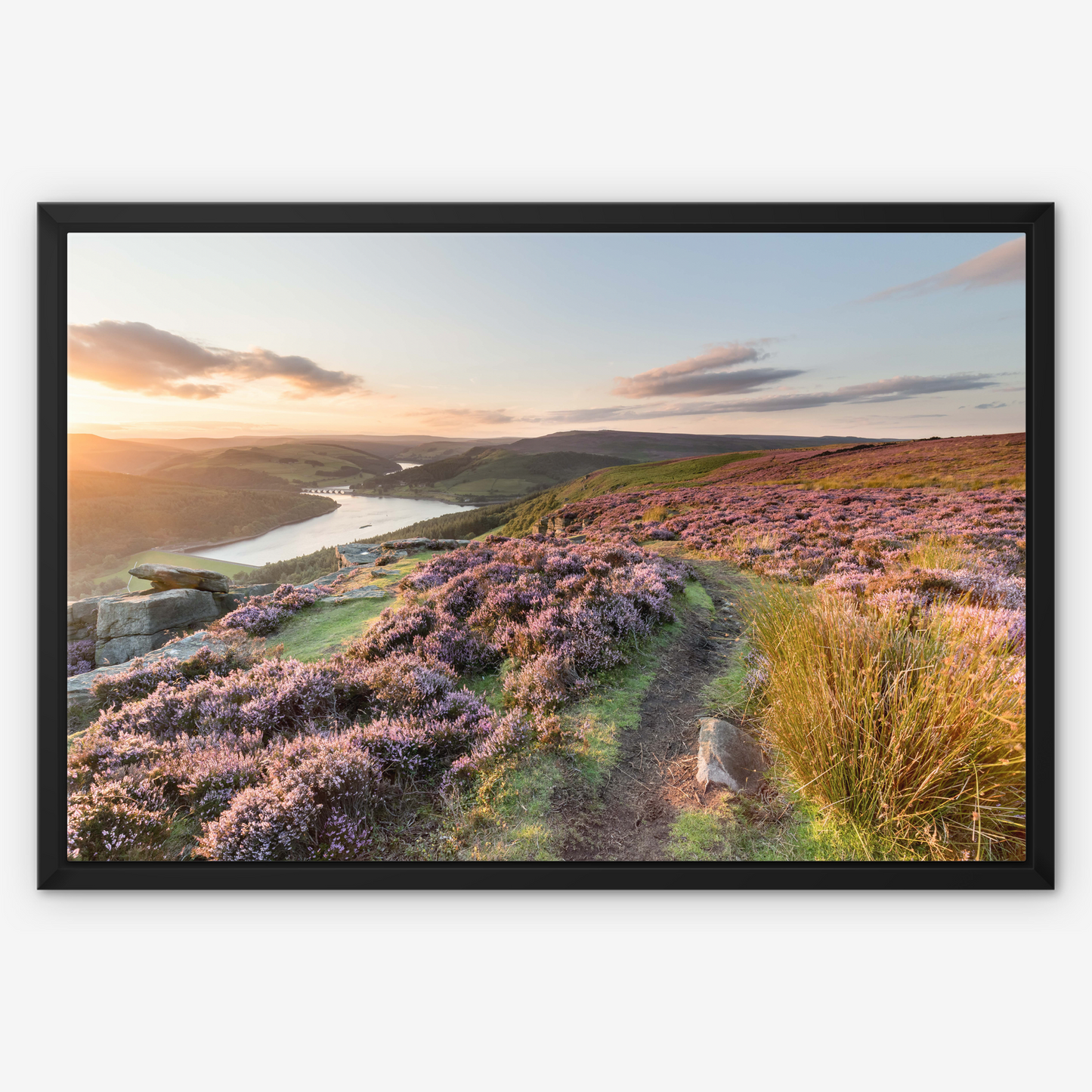 Bamford Edge Sunset, Peak District - Print / Framed / Canvas Photographic Wall Art