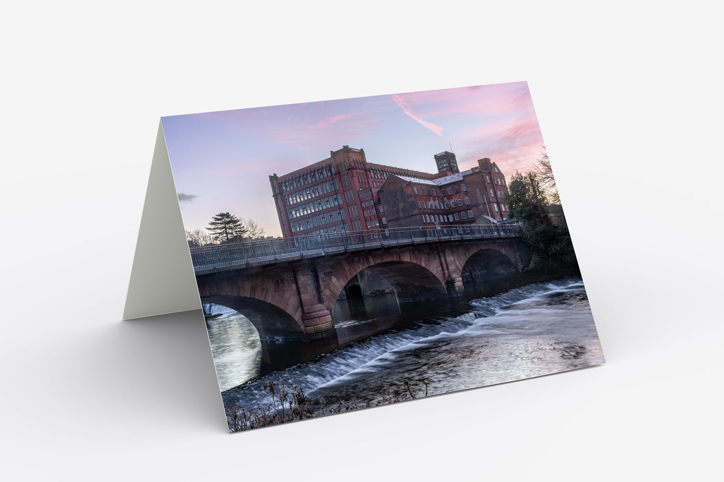 Belper Mills Sunrise - Blank Inside, A5 Greetings Card with Envelope