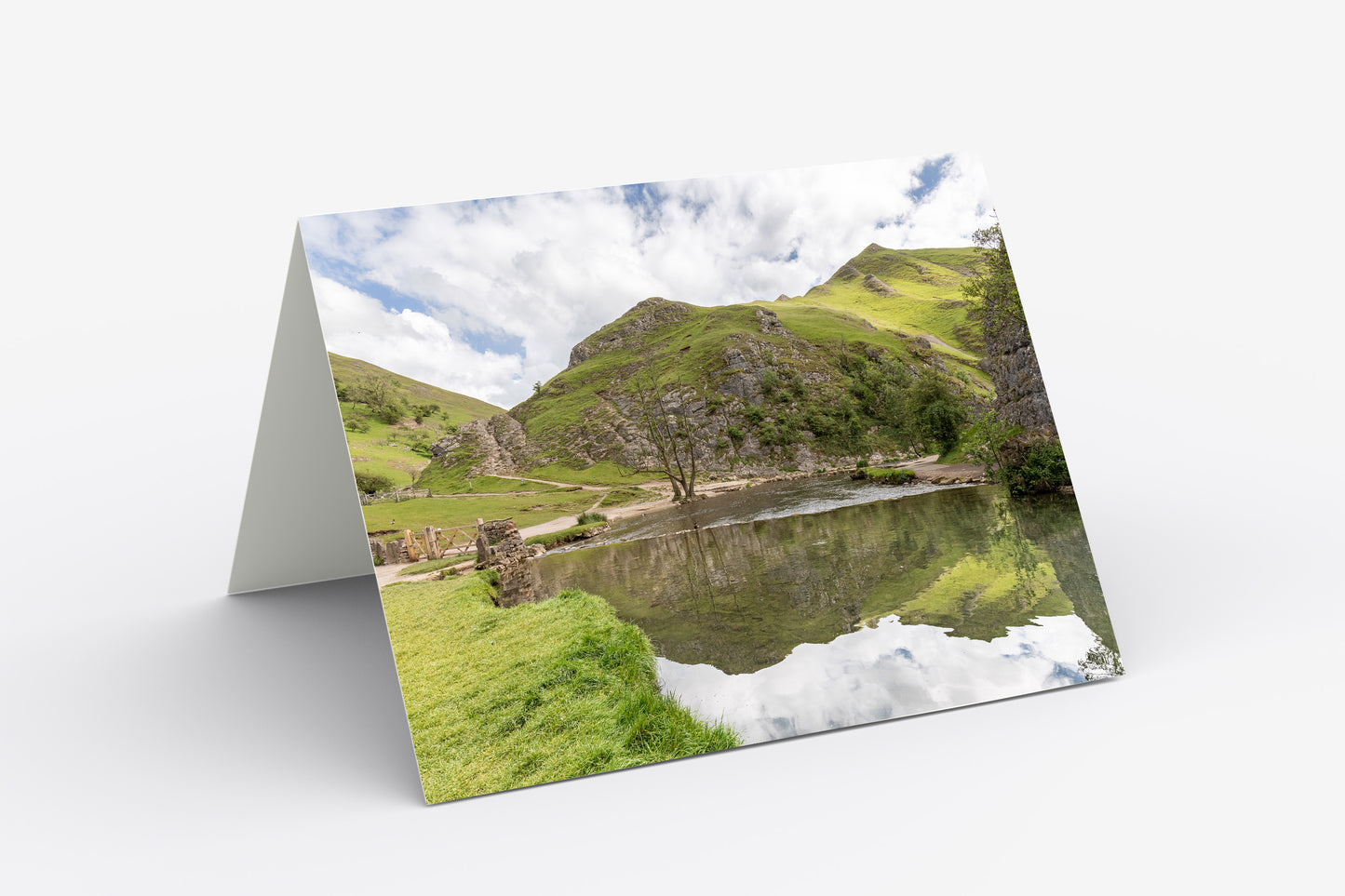 Dovedale and Thorpe Cloud - Blank Inside, A5 Greetings Card with Envelope