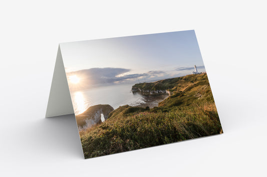 Flamborough Head Lighthouse - Blank Inside, A5 Greetings Card with Envelope