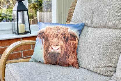 Highland Cow - 46x46cm Double Sided Faux Canvas Cushion