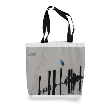 Little Egret - Canvas Tote Shopping Bag