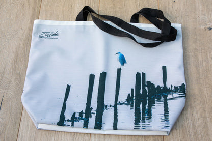 Little Egret - Canvas Tote Shopping Bag