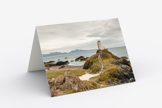 Llanddwyn Island Lighthouse, Anglesey - Blank Inside, A5 Greetings Card with Envelope