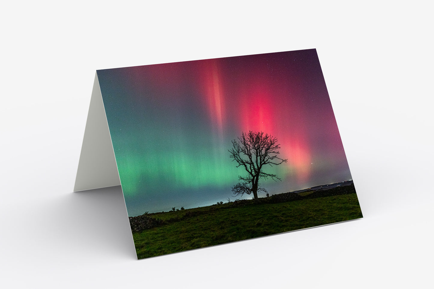 Middleton Top Northern Lights - Blank Inside, A5 Greetings Card with Envelope