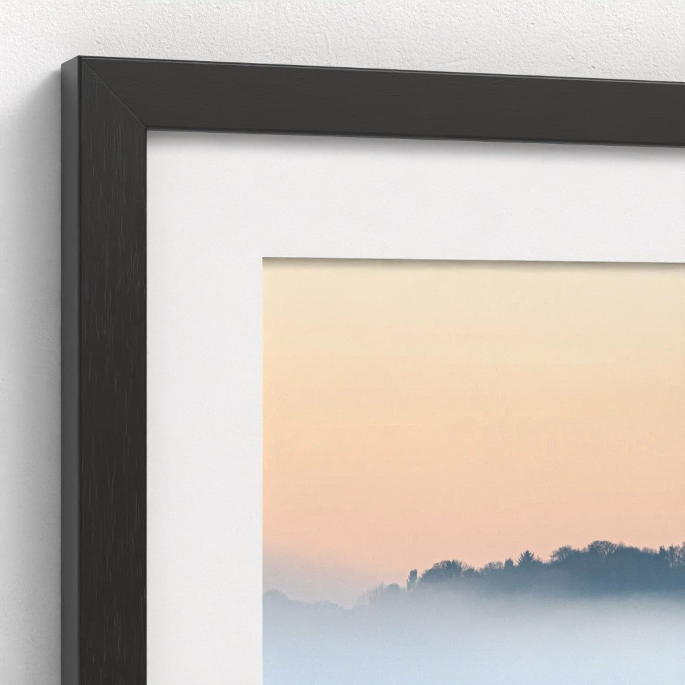 Riber Castle in the mist, Matlock, Derbyshire - Panoramic Print / Framed / Canvas Photographic Wall Art