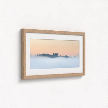 Riber Castle in the mist, Matlock, Derbyshire - Panoramic Print / Framed / Canvas Photographic Wall Art