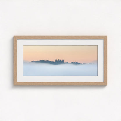 Riber Castle in the mist, Matlock, Derbyshire - Panoramic Print / Framed / Canvas Photographic Wall Art