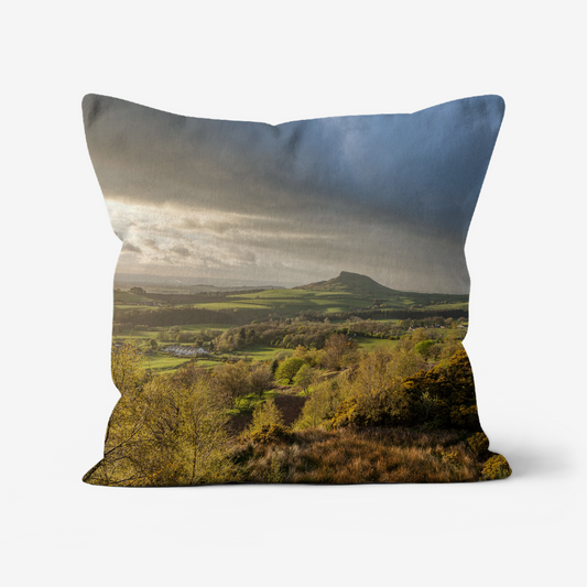 Roseberry Topping, North Yorkshire, - 46x46cm Double Sided Faux Suede Cushion