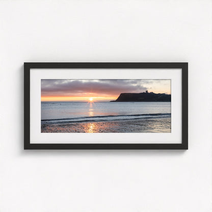 Scarborough Beach Sunrise, East Yorkshire - Panoramic Print / Framed / Canvas Photographic Wall Art