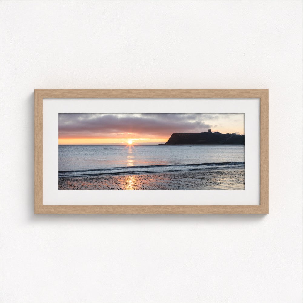 Scarborough Beach Sunrise, East Yorkshire - Panoramic Print / Framed / Canvas Photographic Wall Art