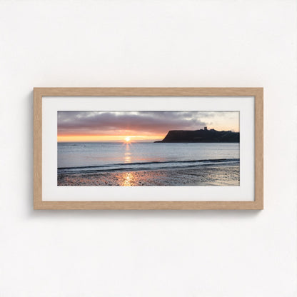 Scarborough Beach Sunrise, East Yorkshire - Panoramic Print / Framed / Canvas Photographic Wall Art