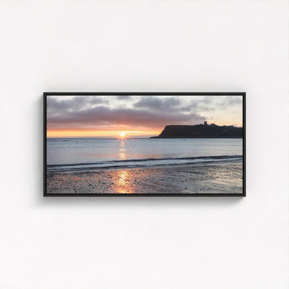 Scarborough Beach Sunrise, East Yorkshire - Panoramic Print / Framed / Canvas Photographic Wall Art