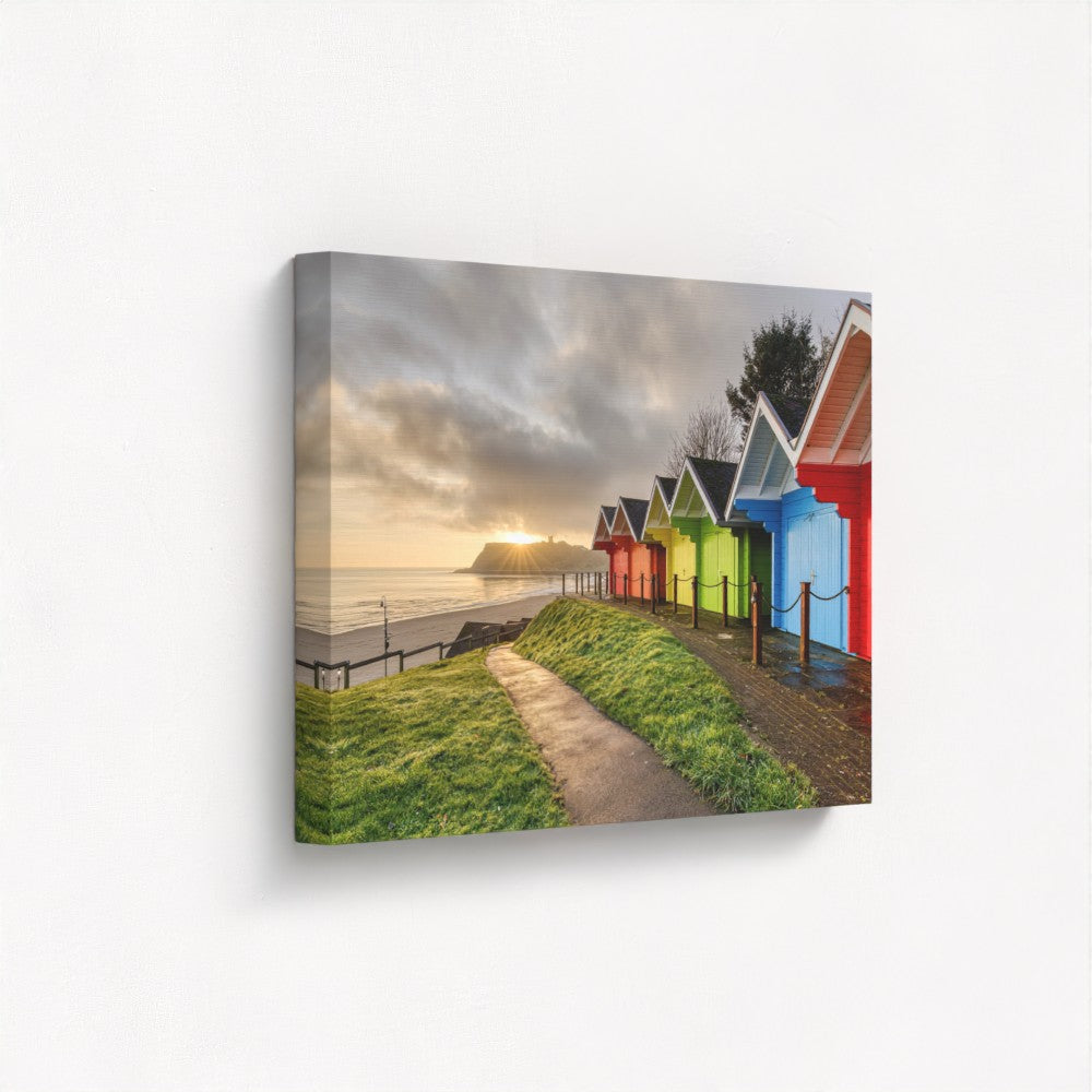 Scarborough Beach Huts Sunrise - Print / Framed / Canvas Photographic Wall Art