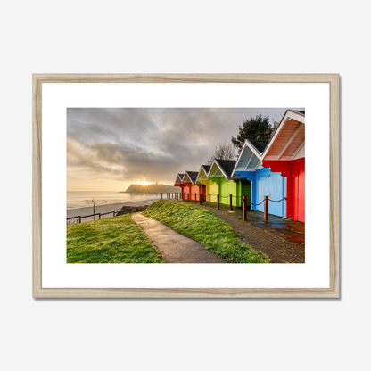 Scarborough Beach Huts Sunrise - Print / Framed / Canvas Photographic Wall Art