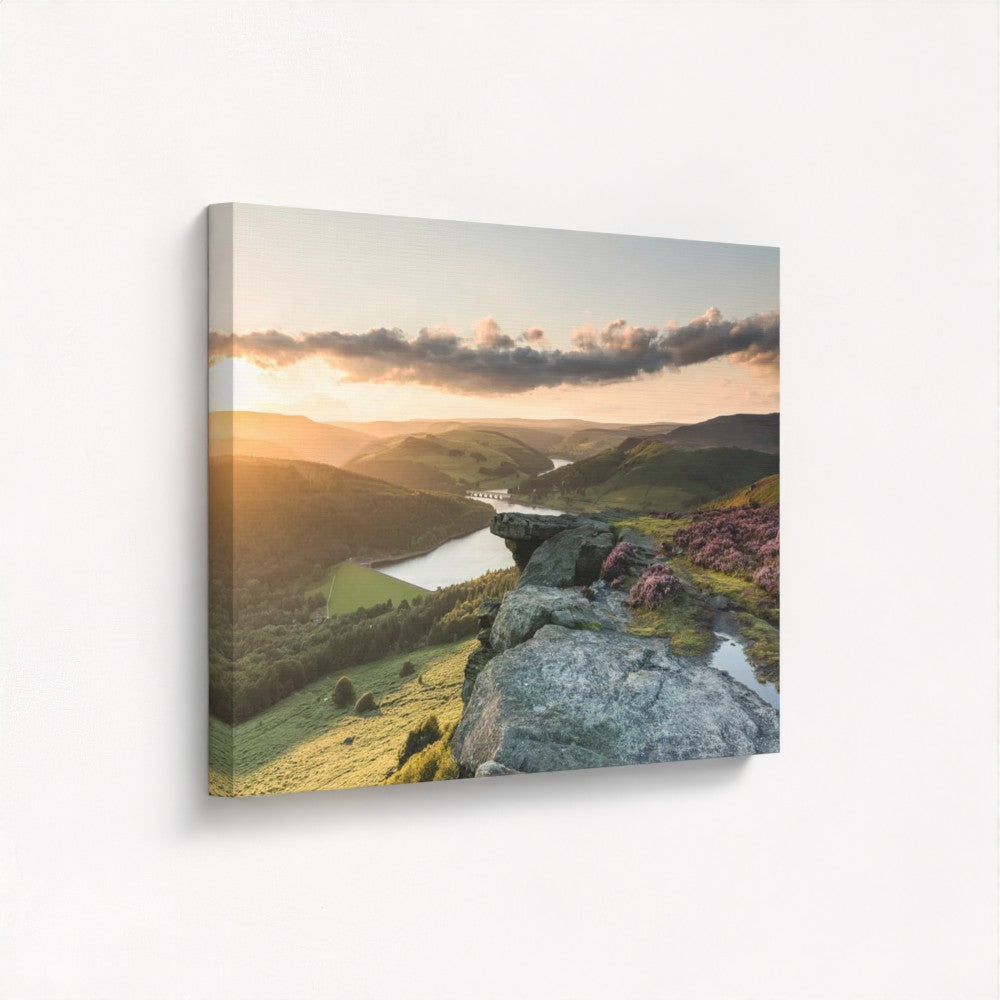 Bamford Edge Sunset, Peak District - Print / Framed / Canvas Photographic Wall Art