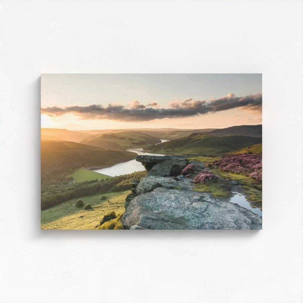 Bamford Edge Sunset, Peak District - Print / Framed / Canvas Photographic Wall Art