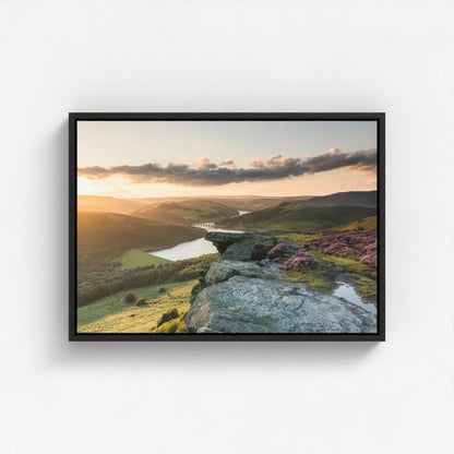 Bamford Edge Sunset, Peak District - Print / Framed / Canvas Photographic Wall Art