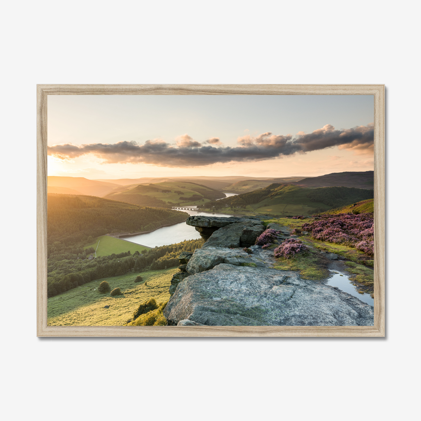 Bamford Edge Sunset, Peak District - Print / Framed / Canvas Photographic Wall Art