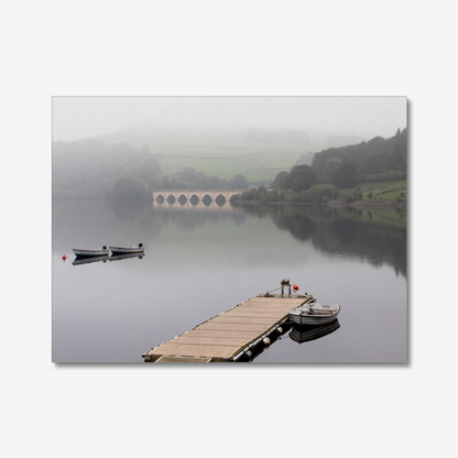 Misty Ladybower Reservoir and Jetty - Print / Framed / Canvas Photographic Wall Art