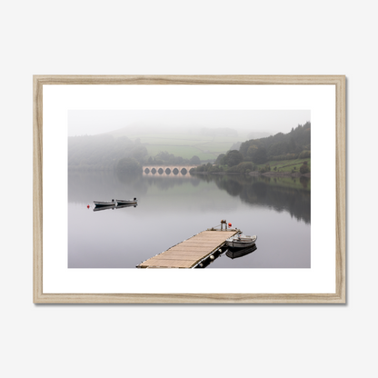 Misty Ladybower Reservoir and Jetty - Print / Framed / Canvas Photographic Wall Art