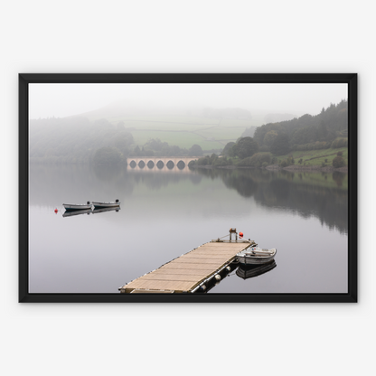 Misty Ladybower Reservoir and Jetty - Print / Framed / Canvas Photographic Wall Art