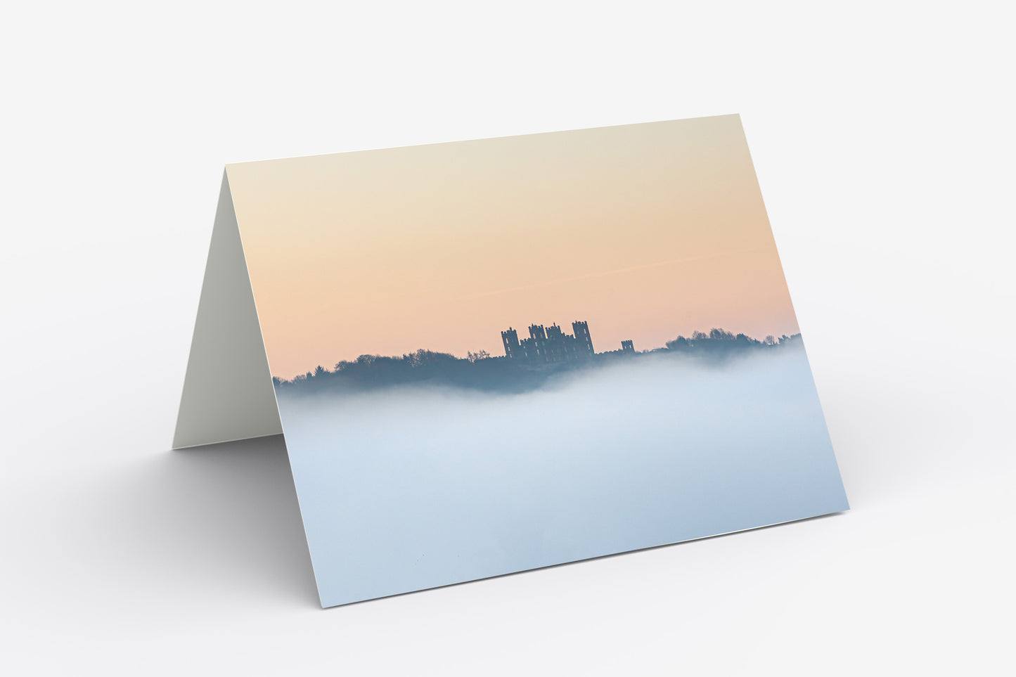 Misty Riber Castle - Blank Inside, A5 Greetings Card with Envelope