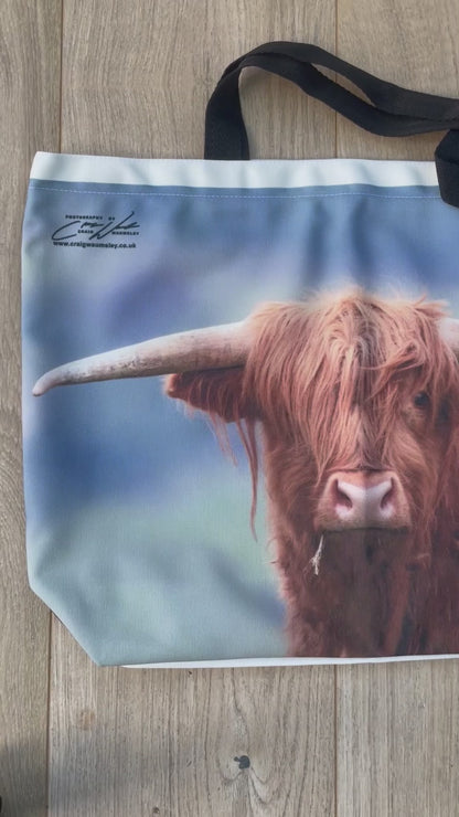 Highland Cow - Canvas Tote Shopping Bag